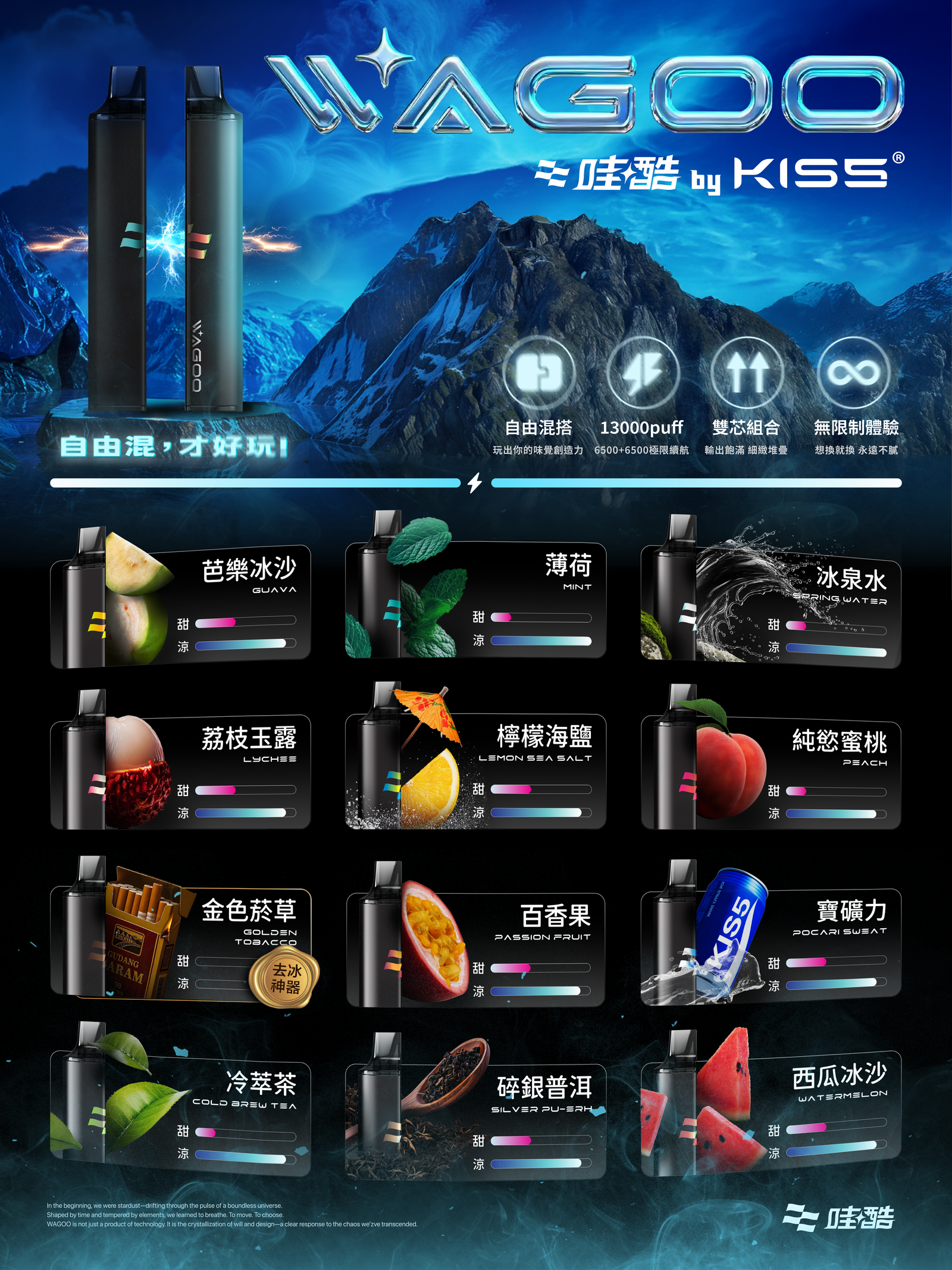 迪拜爆款【WAGOO❣️哇酷拋棄式6500口❣️】by KIS5 的高端品牌 【滿7送1請備注口味】